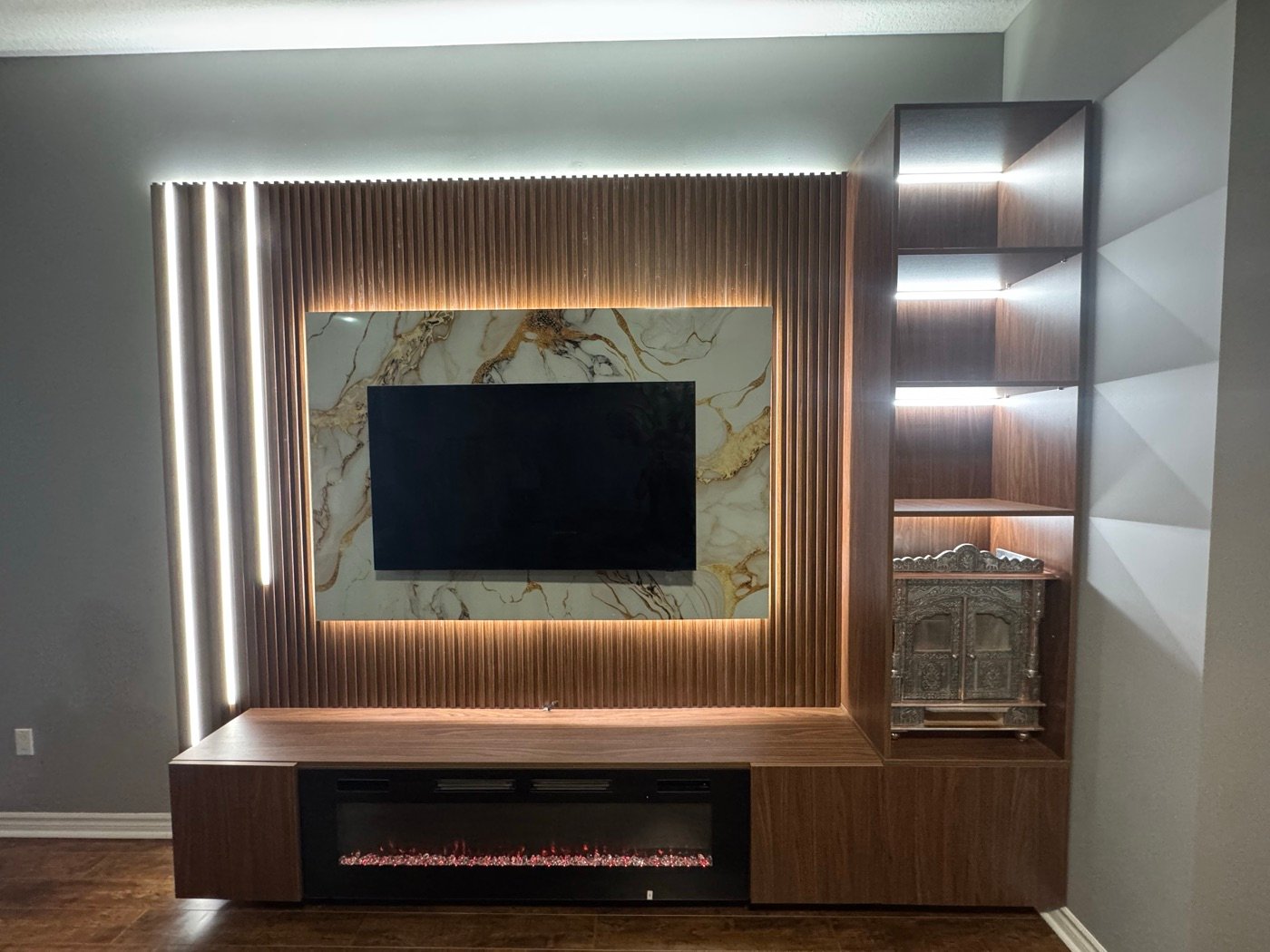 Fluted feature wall